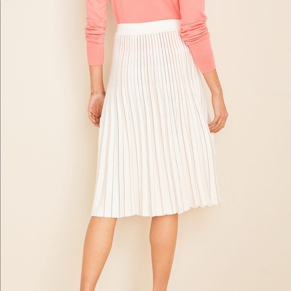 Ann Taylor knitted pleated skirt xxs petite - Picture 3 of 7